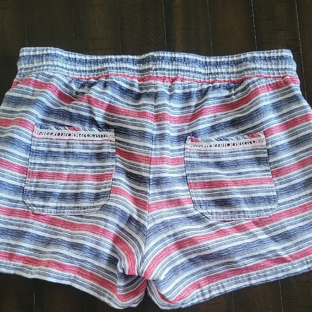 Maurices Striped Shorts - Red, Blue, White With Pockets L